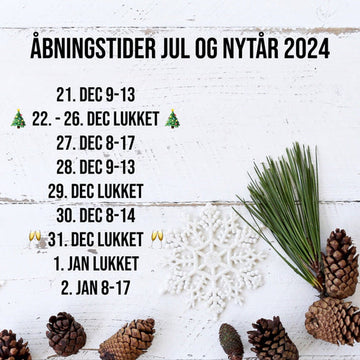 Åbningstider jul og nytår 2024